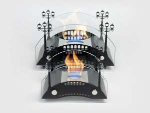 Биокамин настольный Lux Fire Пушкинский мост S (черный)