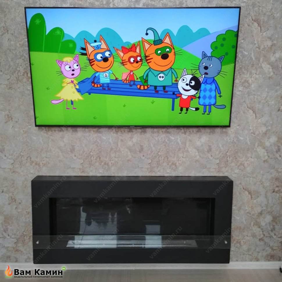 Биокамин SteelHeat WALL GRAND 1500 черный