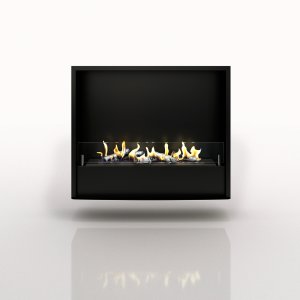 Биокамин в портале Firezo Pierre Luxe Белый Дуб, стандарт