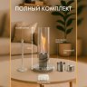 Настольный биокамин Свеча, серый фото 2